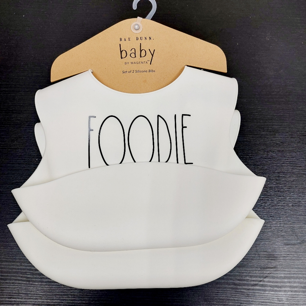 Rae Dunn Baby Bibs (set of 2)